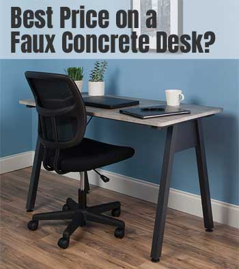 Cheap Concrete Desk with Faux Cement Desktop for Home Office