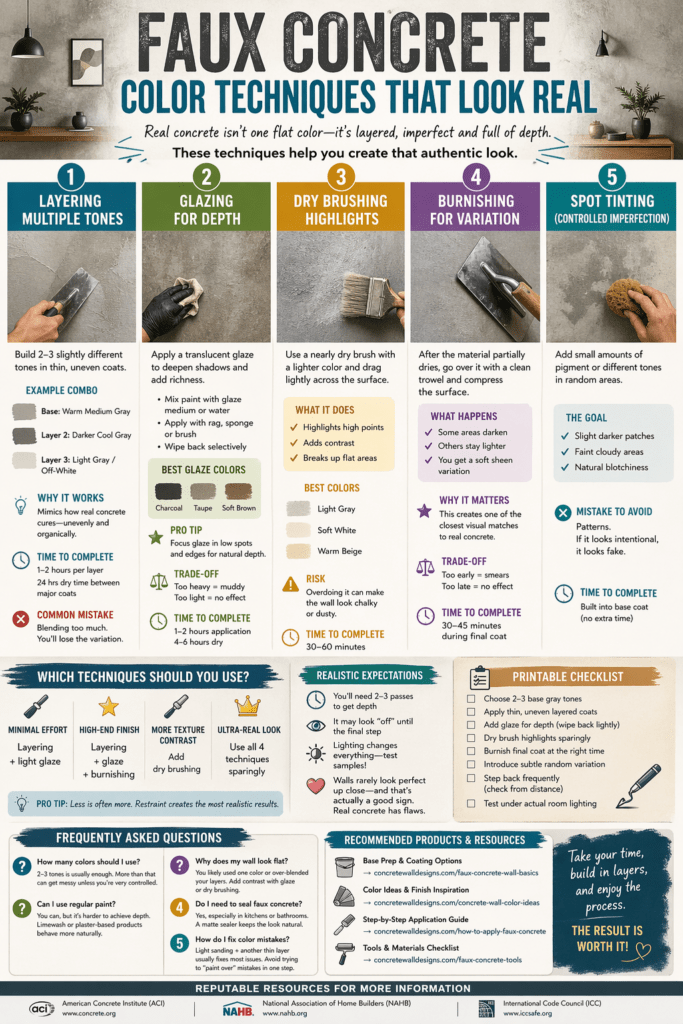 Infographic - Concrete Color Techniques that Look Real