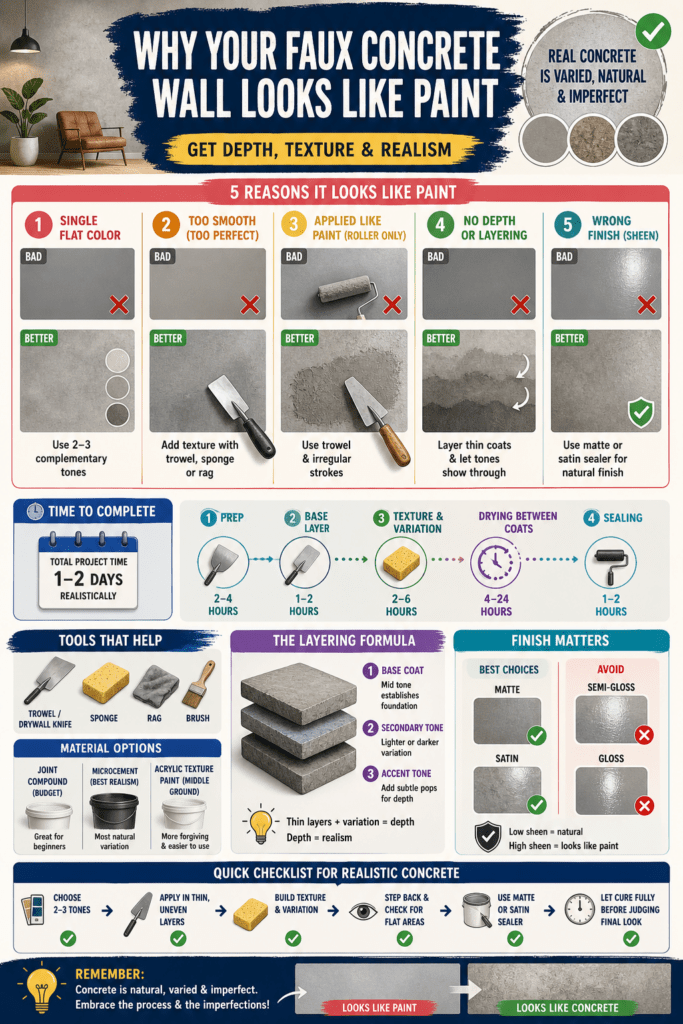 Infographic - Why Your Faux Concrete Wall Looks Like Paint