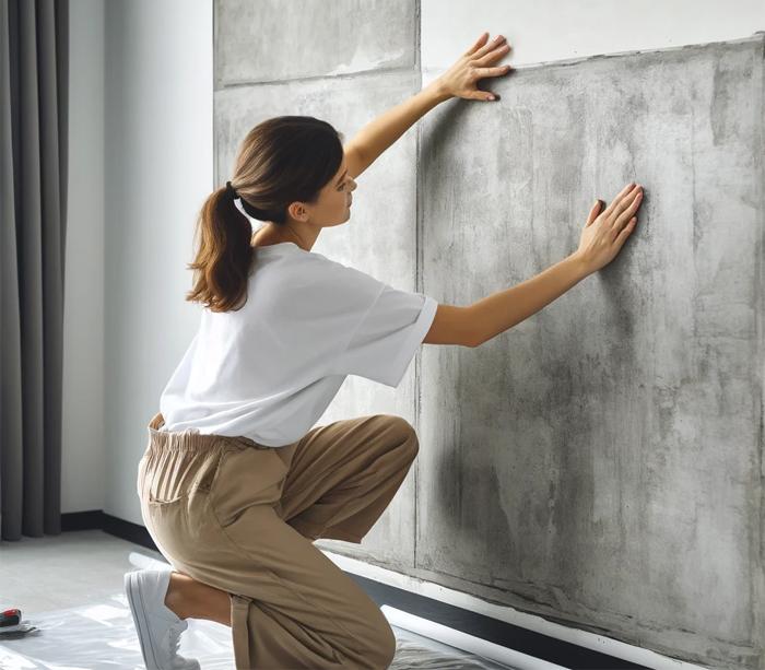 Concrete Panels on Wall