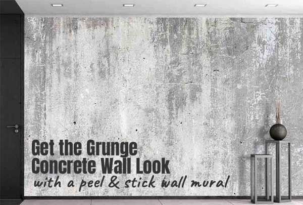Concrete Wall Mural - Get a Real Cement Look Without the Mess