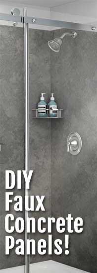 DIY Faux Concrete Shower Surround - Easy and Quick to Install, Plus it Costs You Less