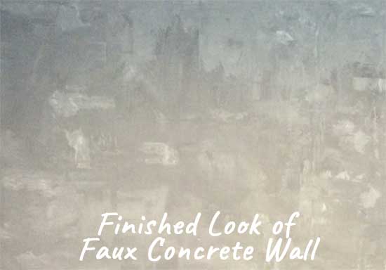 Faux Concrete Texture and Color on Wall