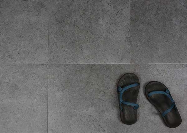 Faux Concrete Tile Floor You Can Install Yourself