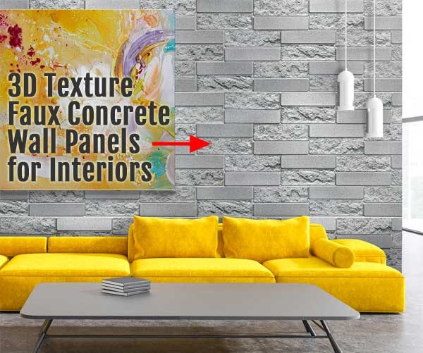 DIY Faux Concrete Wall Panels for Interiors