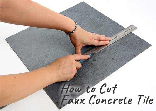 How to Cut Faux Concrete Tile with a Knife