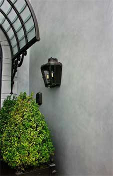 Grey Suede Lime Paint with Matte, Multi-Tone Finish Creates a Rustic Concrete Wall Look by Just Using a Paintbrush