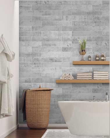 Peel and Stick Concrete Tile for Realistic Cement Look Walls Without the Work or Mess