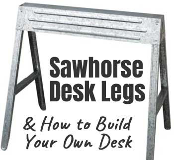 How to Use Metal Sawhorses to Build Your own Concrete Top Desk