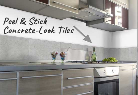 Self Adhesive Concrete Block Tile for Kitchen Backsplash or Bathroom