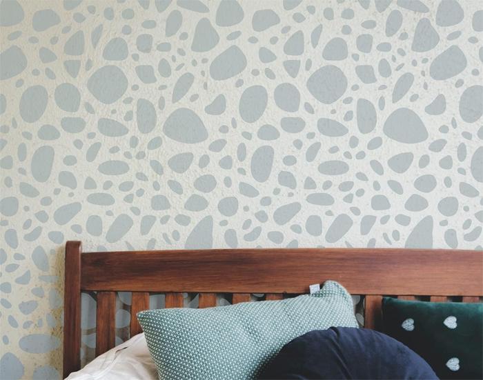 Terrazzo Stencil Design on Wall
